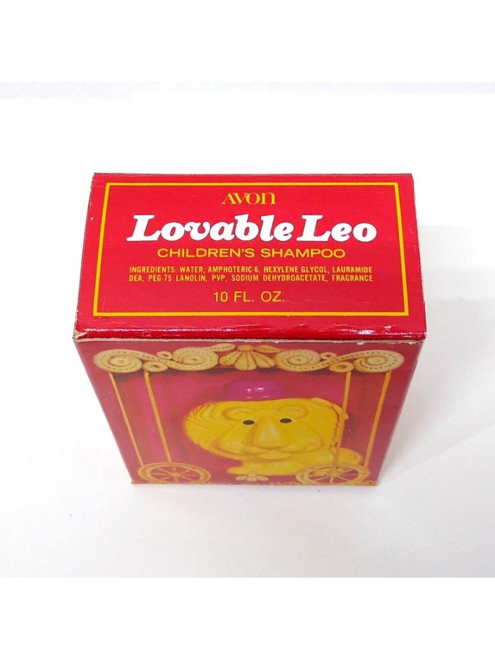Avon Lovable Leo Childrens Shampoo Bottle Coin Bank 1974 Collectible NIB NOS VTG - Picture 5 of 9